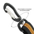 Kurgo Direct To Seatbelt Swivel Tether For Dogs - Orange/Black